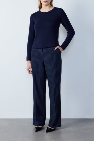 Pull en laine RDV Au Studio - Bleu marine