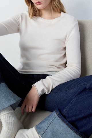 Pull en laine Rdv au Studio - Blanc