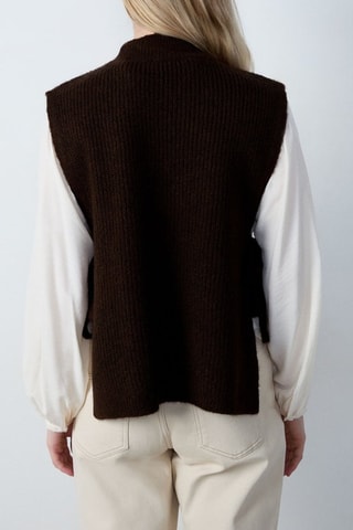 Pull sans manches Abstract poetry - Marron foncé