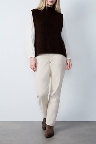 Pull sans manches Abstract poetry - Marron foncé