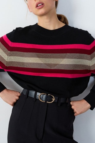 Pull en laine Abstract Poetry - Noir