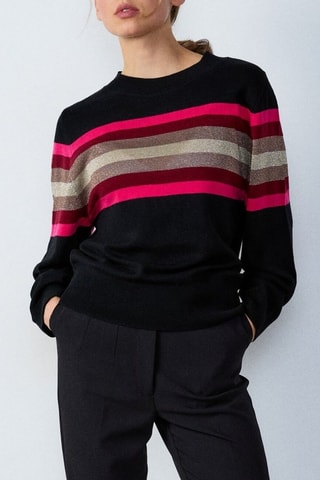 Pull en laine Abstract Poetry - Noir