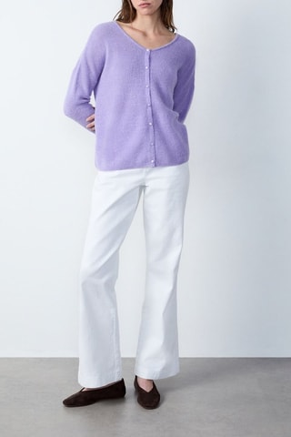 Gilet en laine Essentiel - Mauve