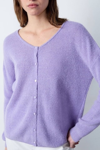 Gilet en laine Essentiel - Mauve