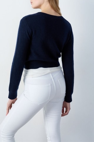 Gilet en laine Essentiel - Bleu marine