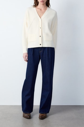Gilet Marche aux fleurs - Ecru