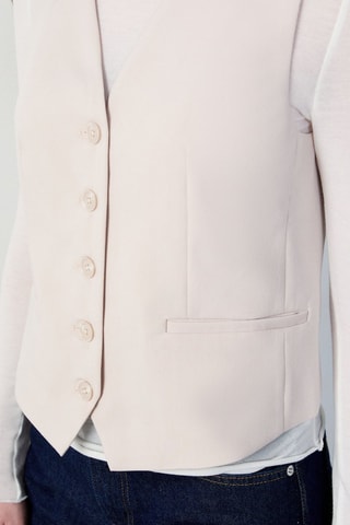 Gilet sans manches Essentiel - Beige