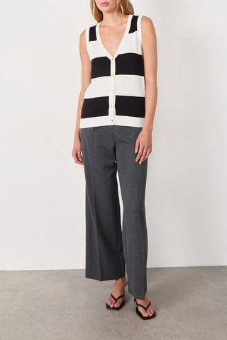 Gilet sans manches Essentiel - Blanc et noir