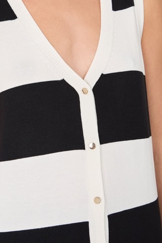 Gilet sans manches Essentiel - Blanc et noir