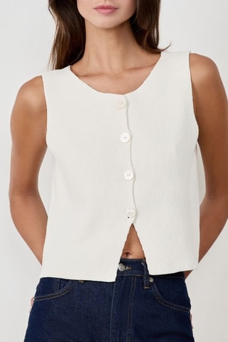 Gilet sans manches Timeless Summer - Blanc
