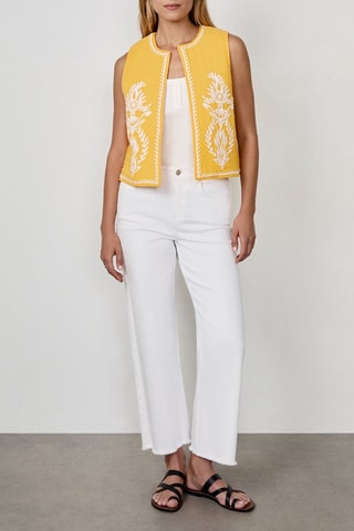 Gilet sans manches Craty Retreat - Jaune et blanc