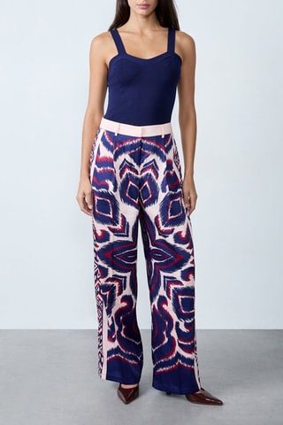 Pantalon Mordern Gypset - Bleu marine et rose