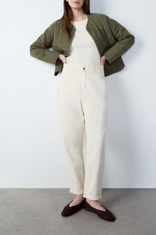 Pantalon taille haute Boulevard Beaumarchais - Blanc