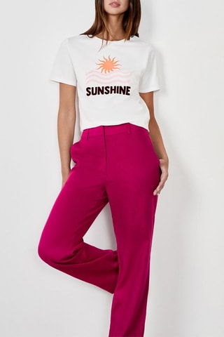 Pantalon en lin Vintage St Tropez - Rouge