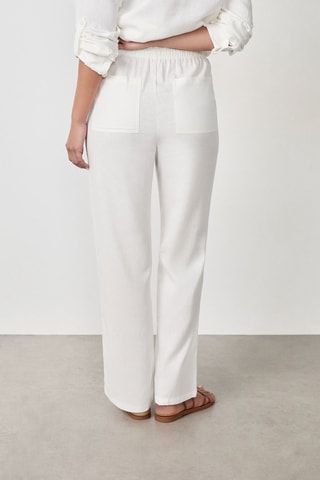 Pantalon en lin Essentiel - Blanc