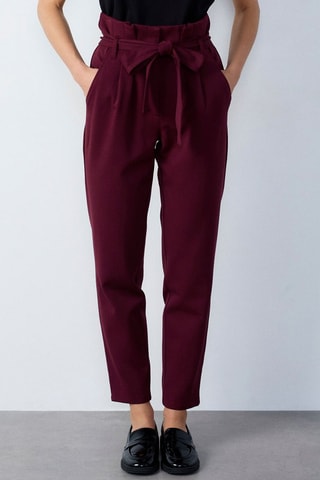 Pantalon taille haute Abstract poetry - Bordeaux