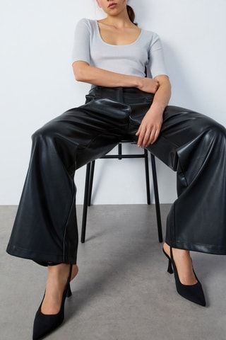 Pantalon taille haute Abstract Poetry - Noir