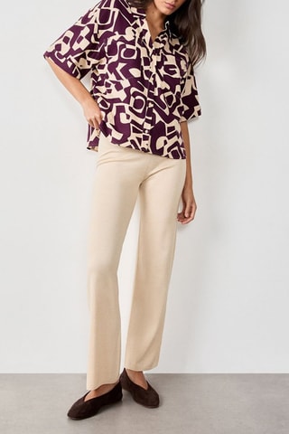 Pantalon taille haute Vintage St Tropez - Beige