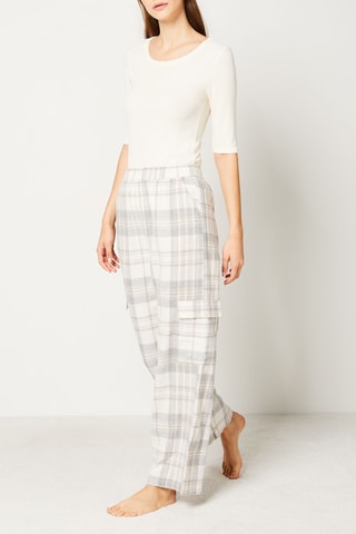 Pantalon Pargo - Blanc et gris clair - Etam