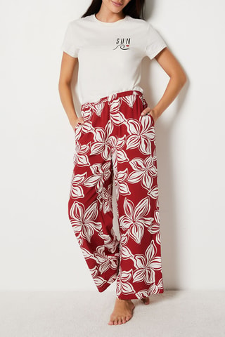 Pantalon taille haute Rubi - Rouge brique - Etam
