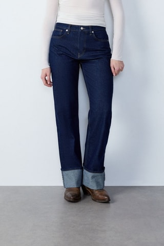 Jean taille haute RDV Au Studio - Bleu marine