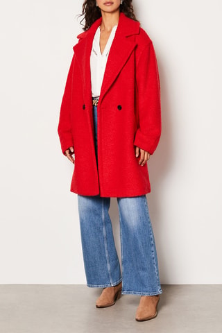 Manteau en laine Maddox - Rouge