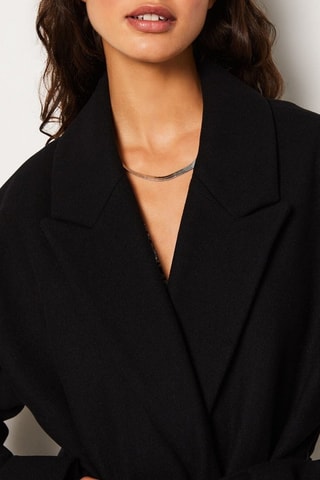 Manteau en laine Abstract Poetry - Noir