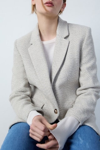 Veste en laine Rdv Au Studio - Gris clair chiné