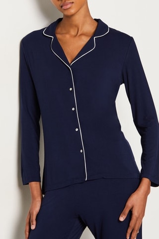 Chemise de nuit Albane - Bleu marine