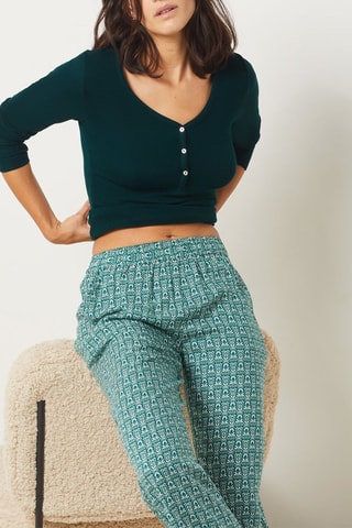 Pantalon de pyjama  - Pajamas Ii -  Vert -  - Etam