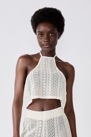 Crop top Bacca - Ecru