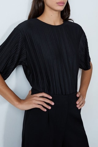 Top plissé Mordern Gypset - Noir