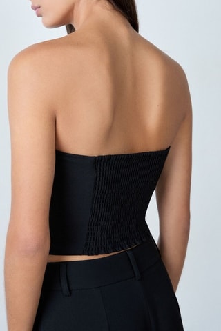Crop top bustier On the guest liste - Noir
