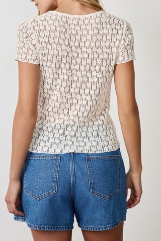 Top en guipure Coastal Cowgirl - Blanc