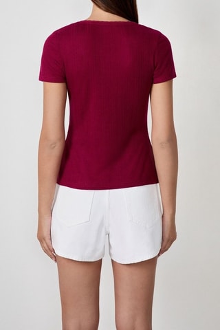 Top Vintage St Tropez - Rouge framboise