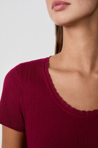 Top Vintage St Tropez - Rouge framboise