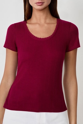 Top Vintage St Tropez - Rouge framboise