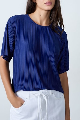 Top plissé Mordern Gypset - Bleu cobalt