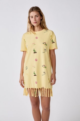 Robe t-shirt Arizonalove - Jaune