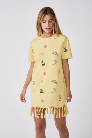 Robe t-shirt Arizonalove - Jaune