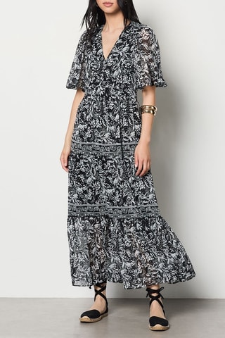 Robe longue - Noir et blanc