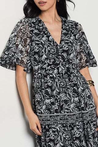 Robe longue - Noir et blanc