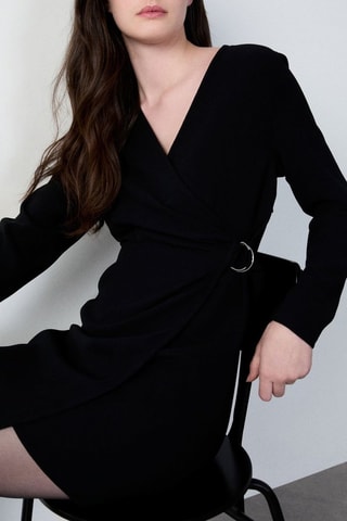 Robe portefeuille Abstract Poetry - Noir