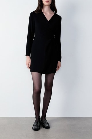 Robe portefeuille Abstract Poetry - Noir