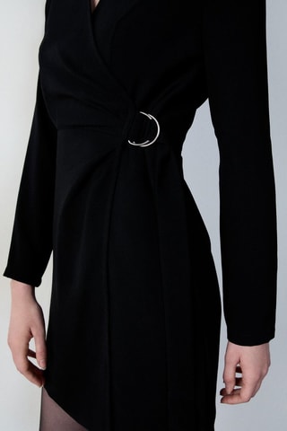 Robe portefeuille Abstract Poetry - Noir
