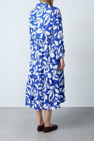 Robe chemise Essentiel - Bleu roi et blanc