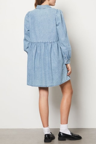 Robe patineuse en jean Boulevard Beaumarchais - Bleu