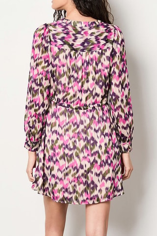 Robe patineuse Marche Aux Fleurs - Rose et kaki