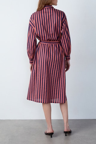 Robe chemise Afternoon Light - Rose et bleu marine