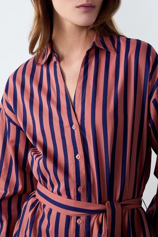 Robe chemise Afternoon Light - Rose et bleu marine